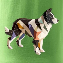 Border colie slepená z papíru