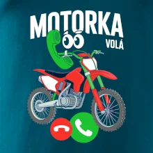 Karikatura motorka cross volá