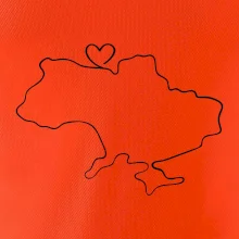 Mapa Ukrajiny - srdce Mapa Ukrajiny - srdce