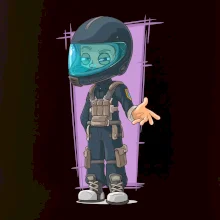 Vesmírný voják fialový