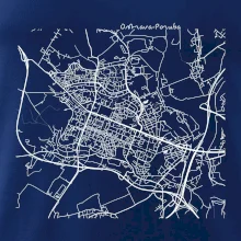 Mapy měst černobílé Ostrava Poruba