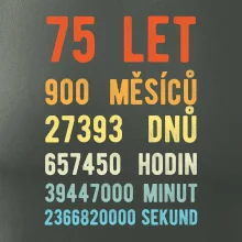Narozeniny 75 přepočet času