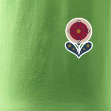 Folklor na prsu květina kulatá