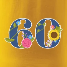 Květinové číslo kreslené - 60