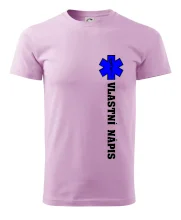 Hvězda života - vlastní nápis vpředu a vzadu