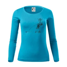 Kreslený rybář na pařezu