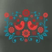 folklor - dva červení ptáčci