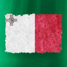 Vlajka Malta okousaná
