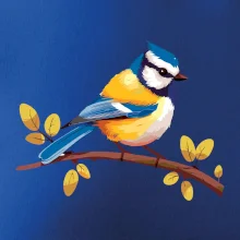 Sýkorka modřinka kreslená