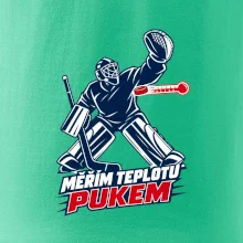 Hokejový teploměr pukem