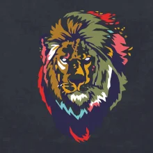 Hlava lva kreslená jednoduchá