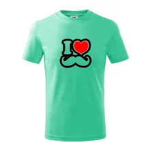 i love mustache - obrys