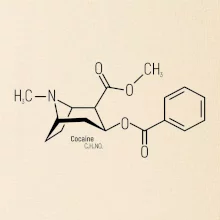 Molekulární struktura Cocaine Kokain