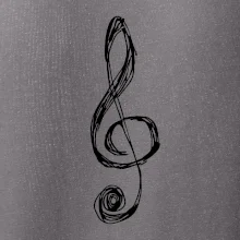 Houslový klíč kreslený