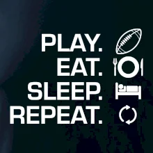 Play Eat Sleep Repeat americký fotbal