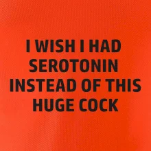 I wish I had serotonin instead of this huge cock