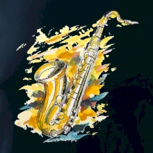 Saxofon malovaný