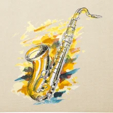 Saxofon malovaný