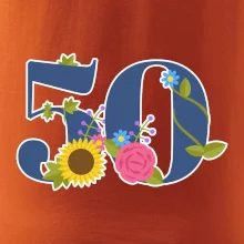 Květinové číslo kreslené - 50