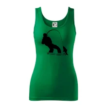 Rybář tahající rybu