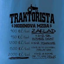 Traktorista hodinová mzda