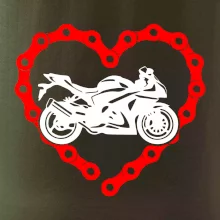 Moto srdce řetěz - silniční