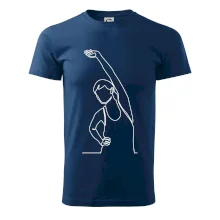 Protahující se žena jedním tahem