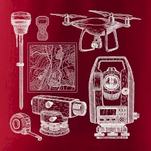 Geodet teodolit dron