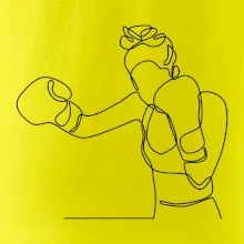 Žena boxerka jedním tahem