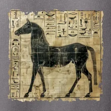 Egyptské hieroglyfy kůň