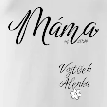 Máma od roku + jména dětí dole vlevo