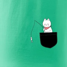 Kočka s rybou v kapse