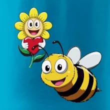 Parové triko - Včela a květina