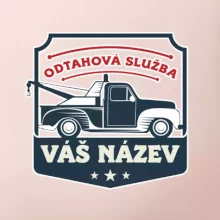 Odtahová služba - erb - červený nápis
