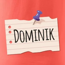 Papírek se jmenovkou - prso - vlastní jméno