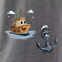 Parové triko - Loď a kotva