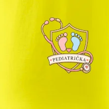 Pro nejmenší - pediatrický štít s otisky nožiček