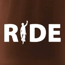 Ride - nápis s cyklistou