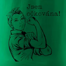 Jsem očkována - černě