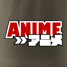 Anime nápis červený