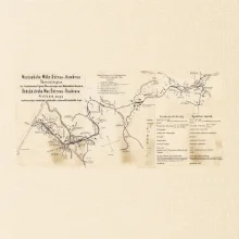 Mapa Báňské dráhy z Moravské Ostravy do Doubravy