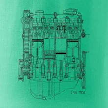 Motor Škoda/ VW 1.9L  TDI ze předu