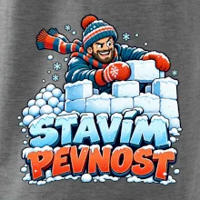 Rodinná vánoční trička - Stavím pevnost táta sněhová bitva
