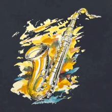Saxofon malovaný