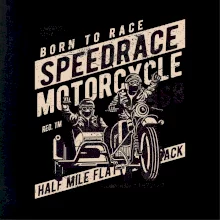 Speedrace motrcycle half mile