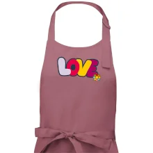 Love nápis s květinou