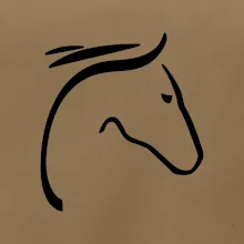 Kůň - hlava silueta