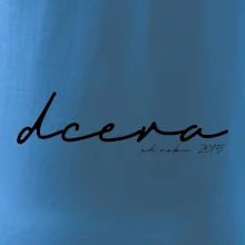 Psací nápis syn - dcera s ročníkem