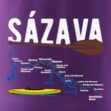Mapa řeky Sázavy