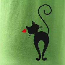 Zamilovaná kočka zezadu